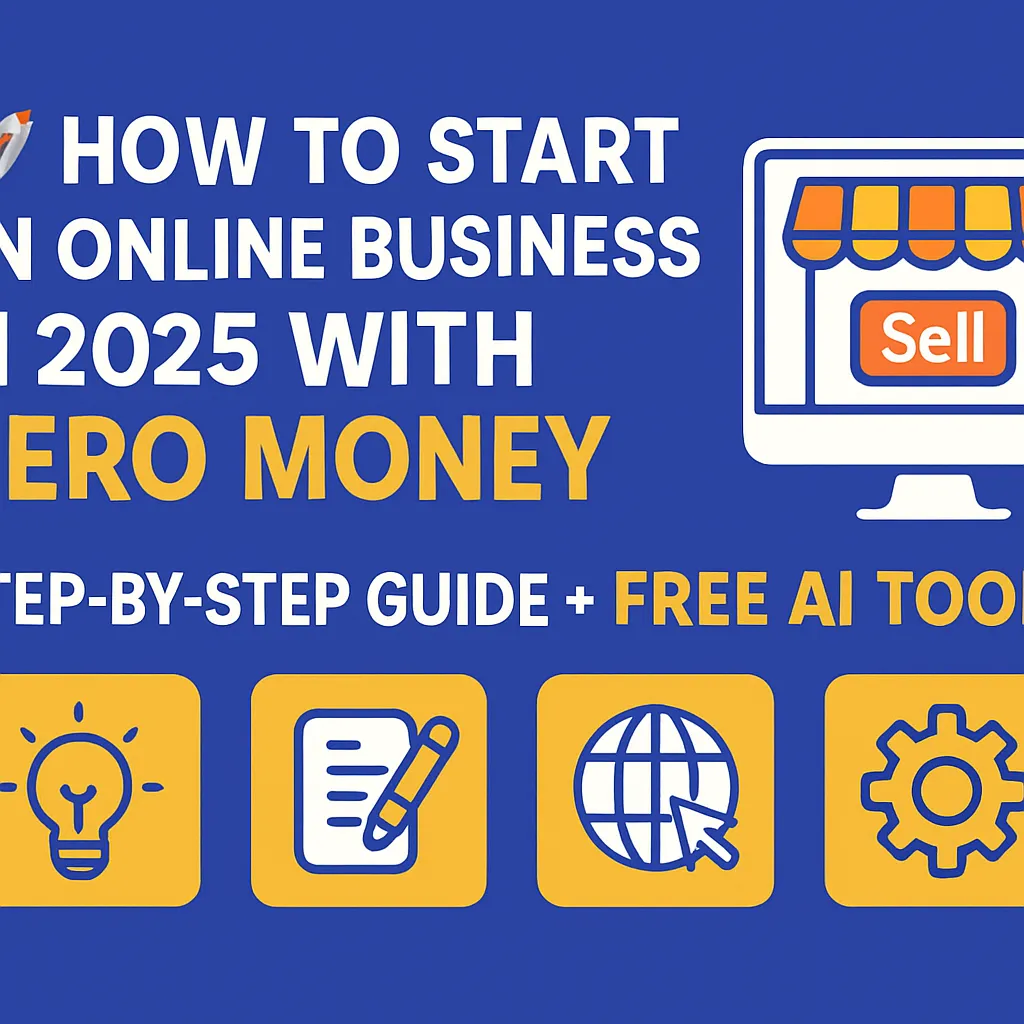 🚀 How to Start an Online Business With Zero Money | Step-by-Step Free AI Tools Guide