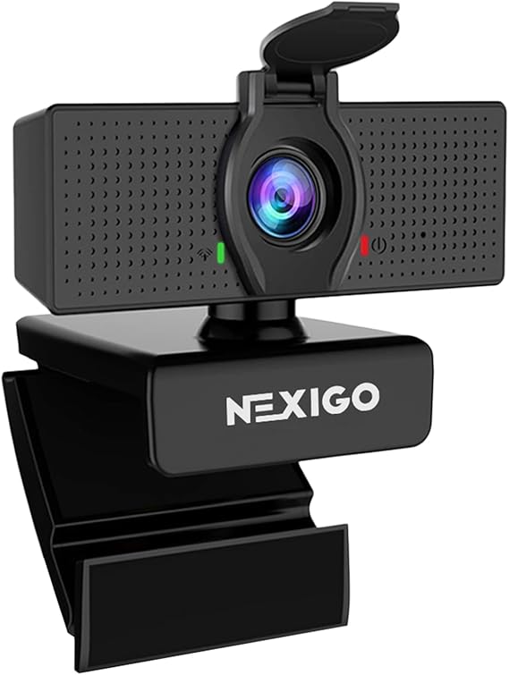 NexiGo N60 1080P Webcam with Microphone – Full HD USB Plug & Play Web Camera with Privacy Cover