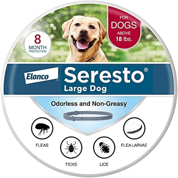 Seresto Large Dog Flea & Tick Collar – 8 Months Vet-Recommended Protection