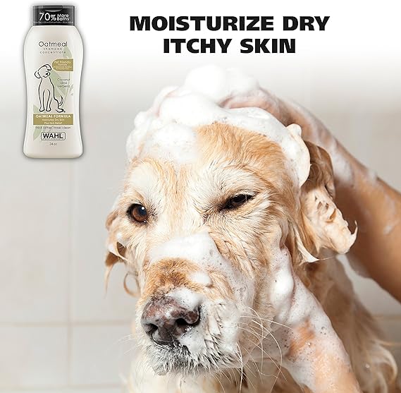 Wahl Dry Skin & Itch Relief Pet Shampoo for Dogs – Oatmeal, Coconut Lime Verbena, pH-Balanced Formula
