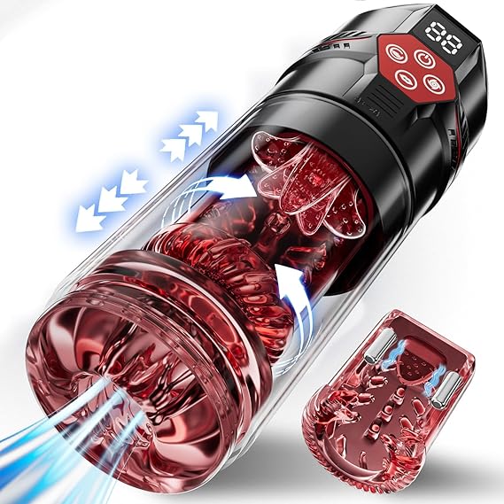 Male Masturbator Penis Pump – 6-in-1 Automatic Sex Toy with Thrusting, Suction, Rotation & LCD Display