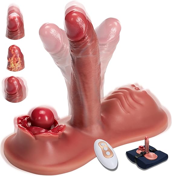 Thrusting Dildo Vibrator with Remote Control β Adjustable Strap-On Pillow Toy for G-Spot, Anal & Clit Stimulation