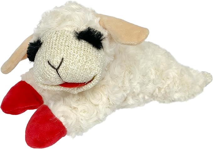 Lamb Chop Dog Plush Toy β Soft Squeaky Stuffed Dog Toy for Small & Medium Breeds